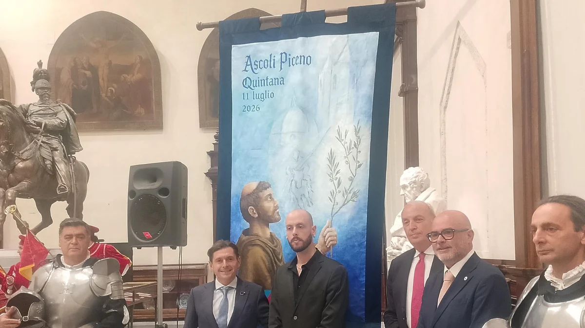 Ascoli Piceno - Quintana di luglio, presentato il Palio realizzato da Ado Brandimarte