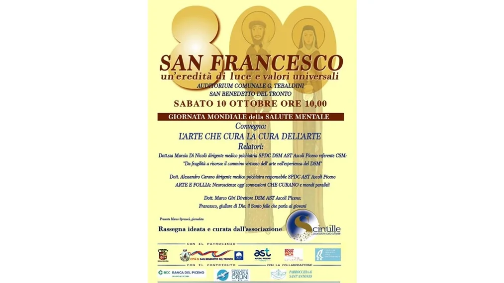 Sabato 10 ottobre presso l'Auditorium Tebaldini convegno sul tema “La cura dell'arte, l'arte che cura”.