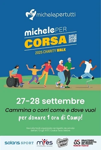 Michele per Corsa 2025 Charity Walk, cammina o corri per donare 1 ora di Camp