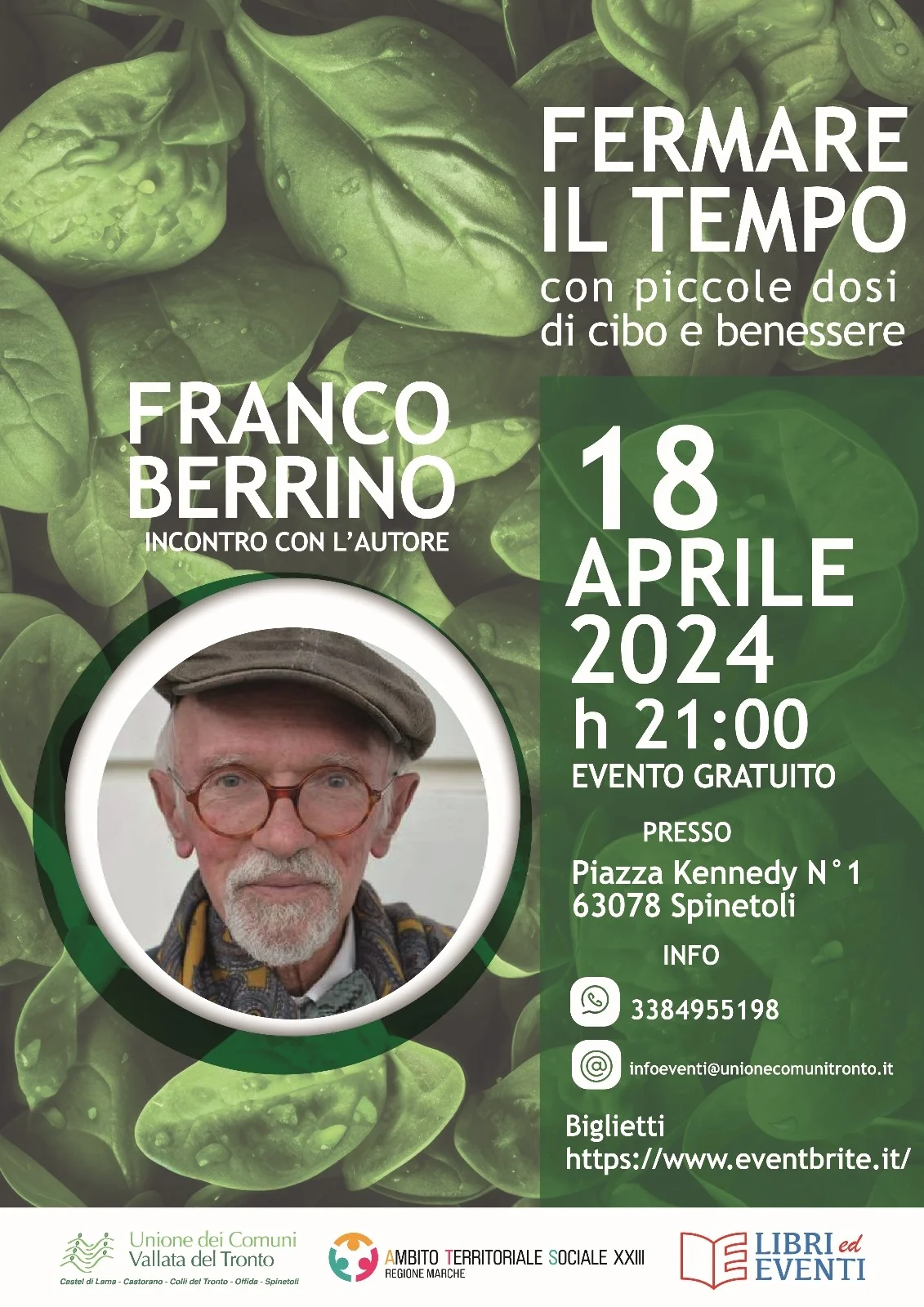 Spinetoli, incontro con Franco Berrino