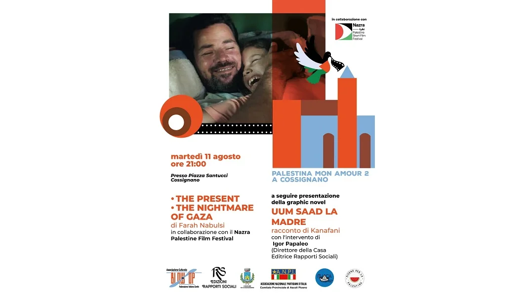 Cossignano, martedì 11 agosto proiezione dei corti di FARAH NABULSI 