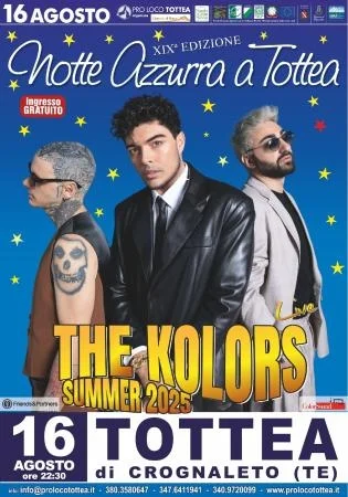 "The Kolors Summer Tour" fa tappa a Tottea di Crognaleto: concerto gratuito il 16 agosto