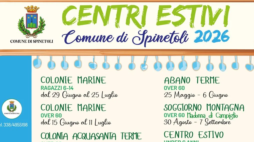 Centri estivi 2026 a Spinetoli, un’estate di attività per bambini, ragazzi, famiglie e over 60
