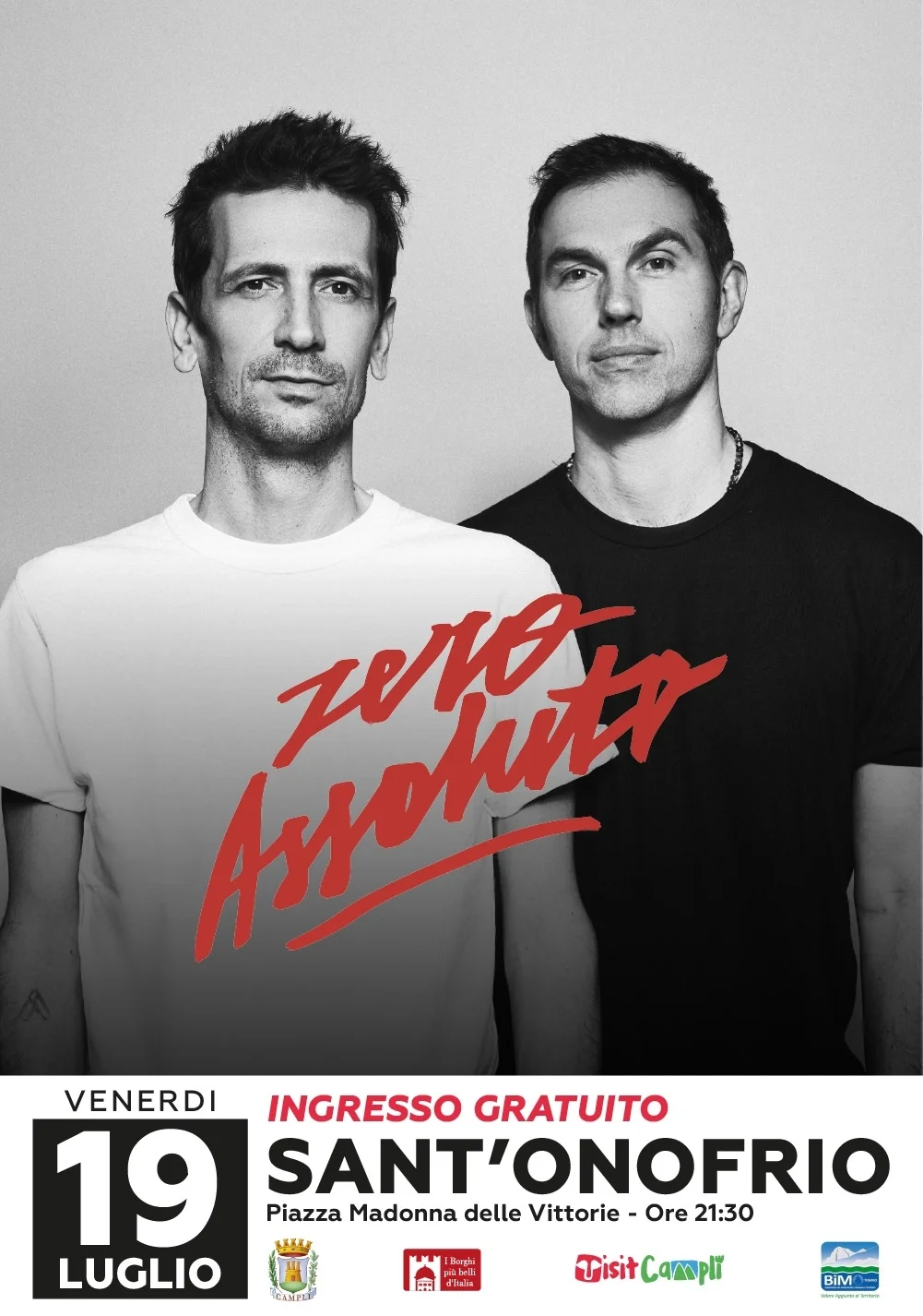 Venerdì 19 gli Zero Assoluto in concerto a Sant’Onofrio di Campli