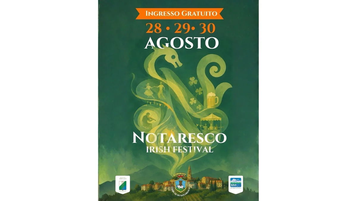 Al via il “NOTARESCO IRISH FESTIVAL”: tre giorni di musica, spettacoli e atmosfere celtiche
