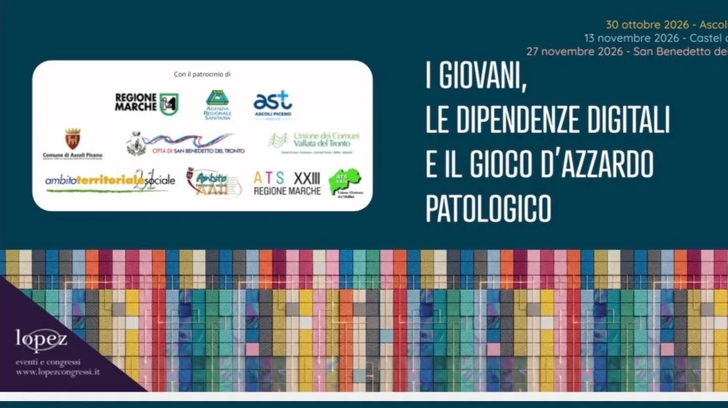 Dipendenze digitali e gioco d'azzardo patologico nei giovani, l'Ast di Ascoli organizza incontri per operatori, docenti e genitori